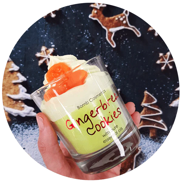 Gingerbread Cookies Piped Candle