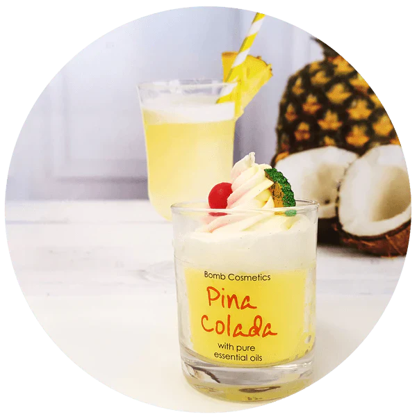 Pina Colada Piped Candle