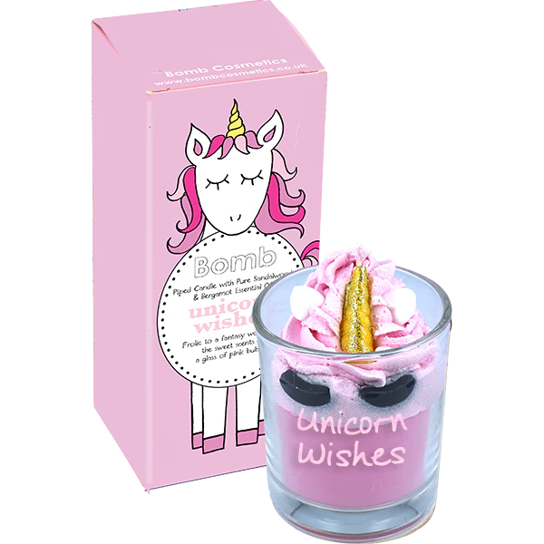 Unicorn Wishes Piped Candle