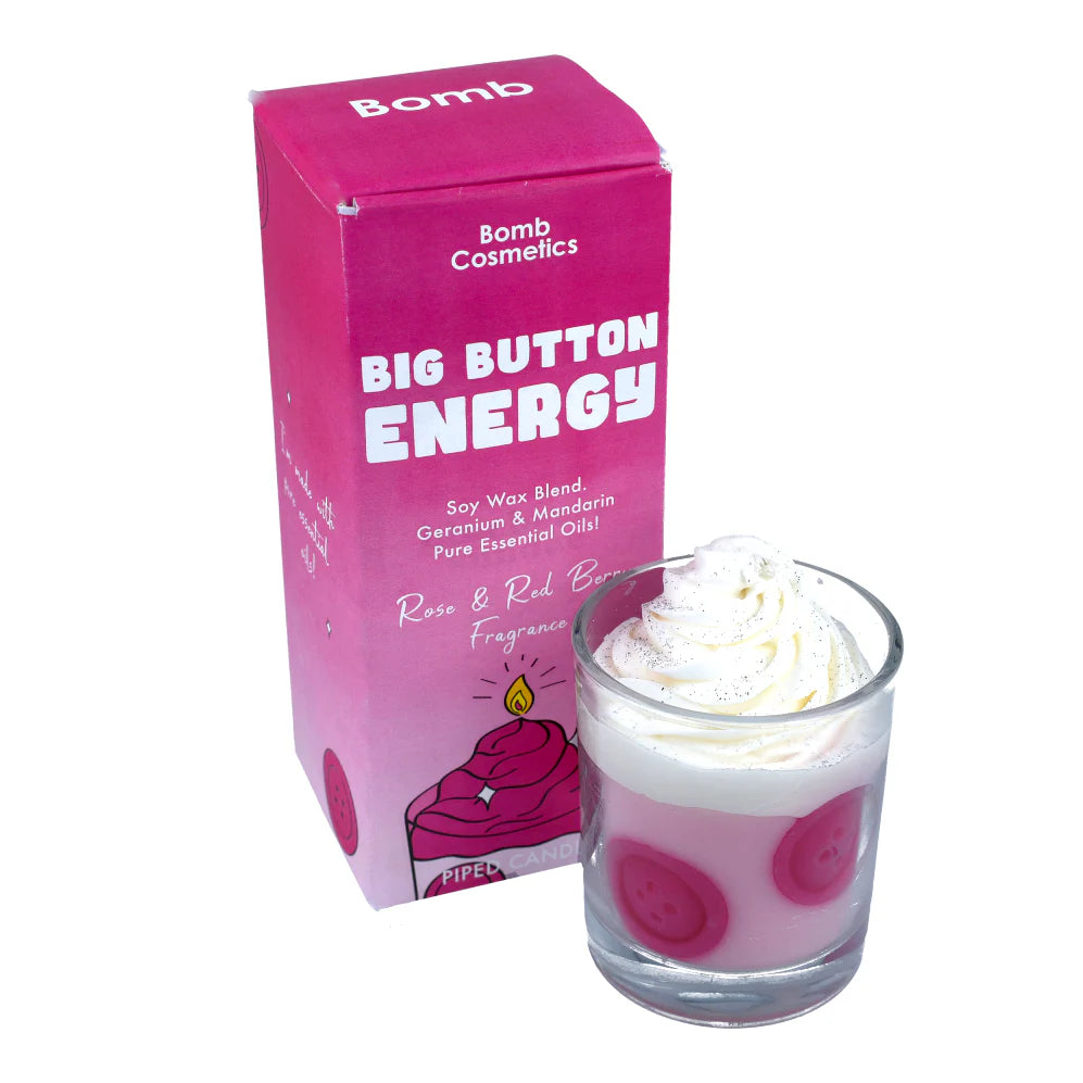 Big Button Energy Piped Candle