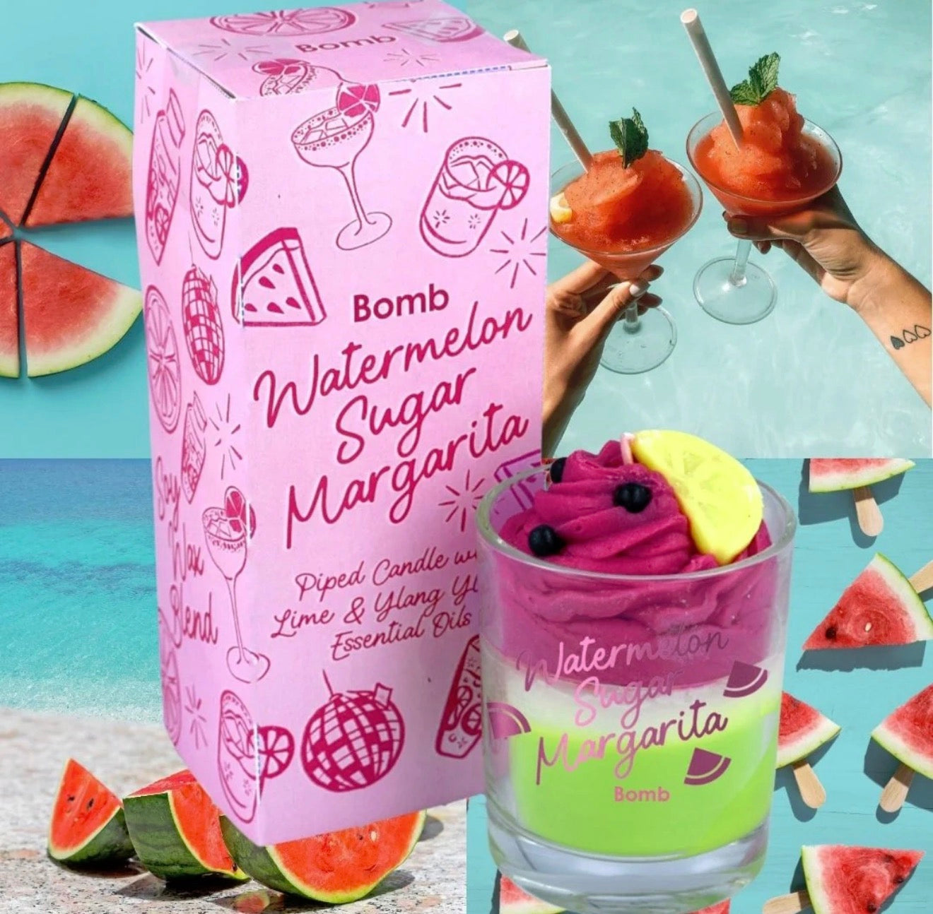 Watermelon Sugar Piped Candle