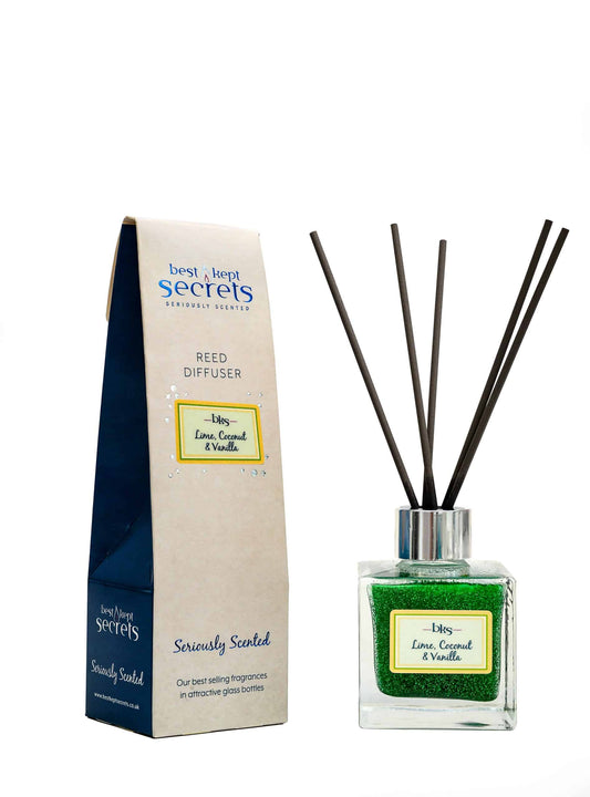Lime Coconut & Vanilla Sparkly Reed Diffuser