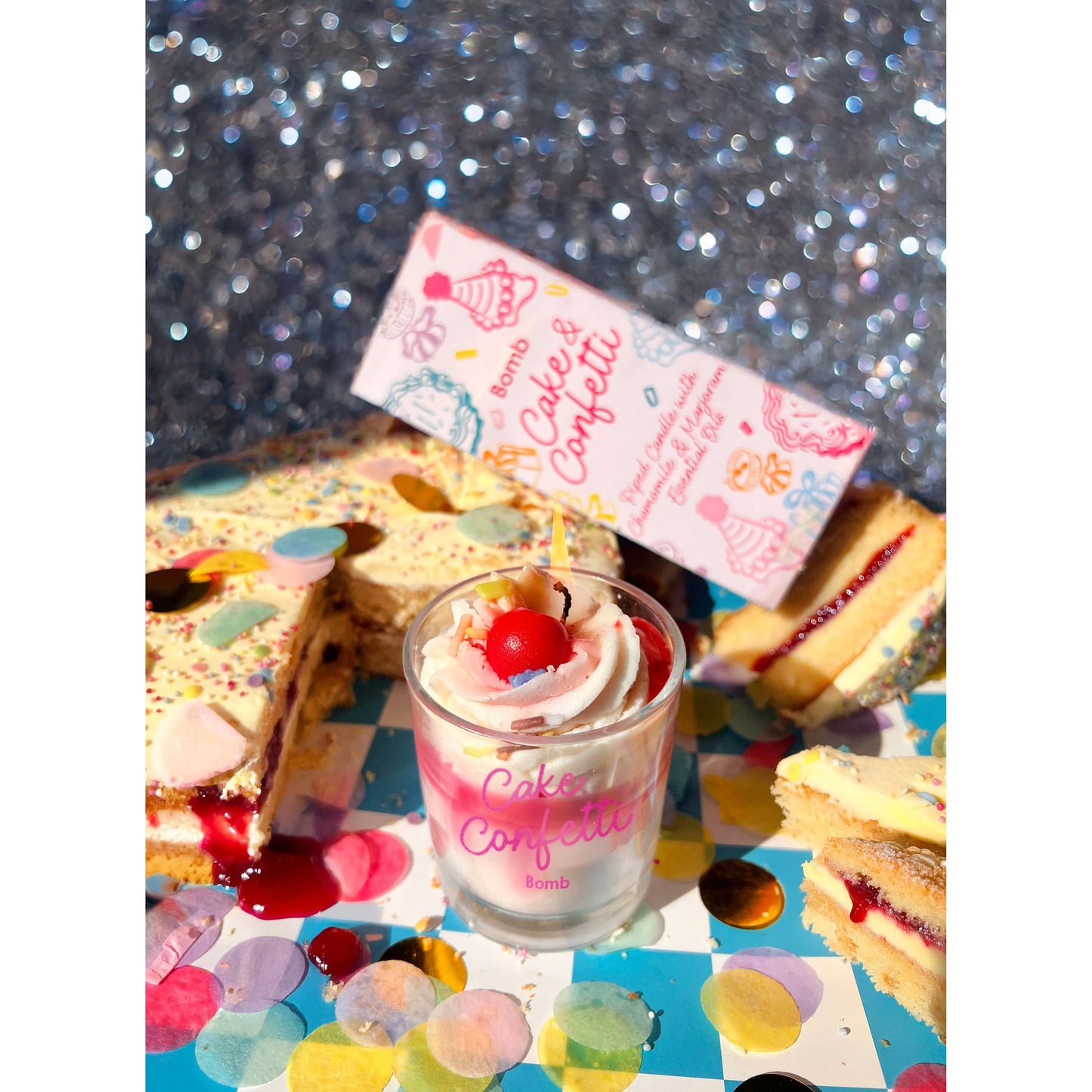 Cake and Confetti Piped Candle